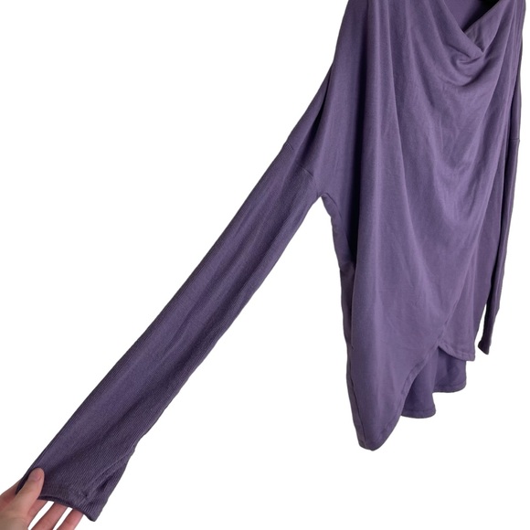 Athleta Purana Purple Violet Wrap Tunic Soft Sweatshirt Hoodie - Picture 15 of 16